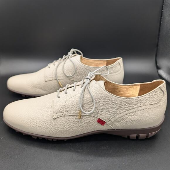 Marc Joseph New York Shoes Womens 11 Pacific Golf Leather Cream Lace Up Preppy - Picture 1 of 10